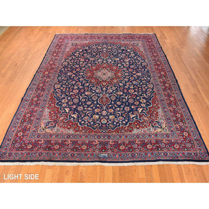 Persian Wool Hand Knotted Rug Blue Red 9.7X12.7 -O078309