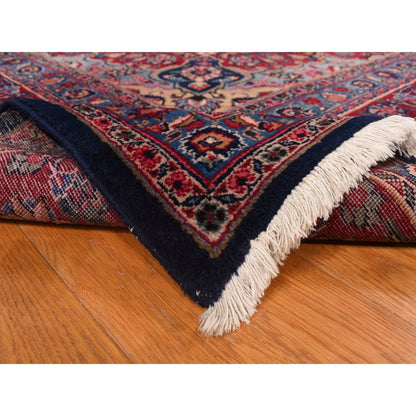 Persian Wool Hand Knotted Rug Blue Red 9.7X12.7 -O078309