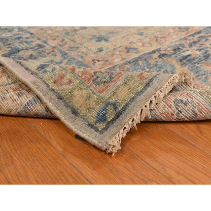 Antique Oushak Wool Hand Knotted Rug Brown 9x11.10  -O078319