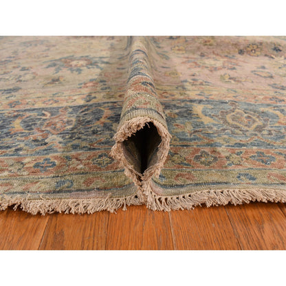 Antique Oushak Wool Hand Knotted Rug Brown 9x11.10  -O078319