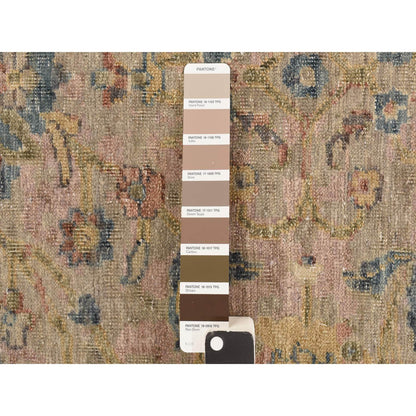 Antique Oushak Wool Hand Knotted Rug Brown 9x11.10  -O078319