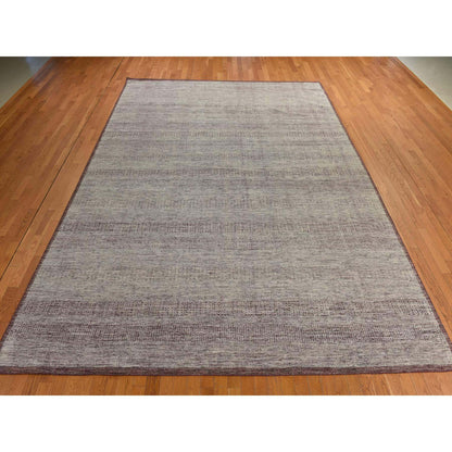 Modern and Contemporary Wool Hand Knotted Rug Red 10.0X14.0  -O078331