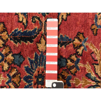 Antique Wool Hand Knotted Rug Red 4.10X6.5  -O078333