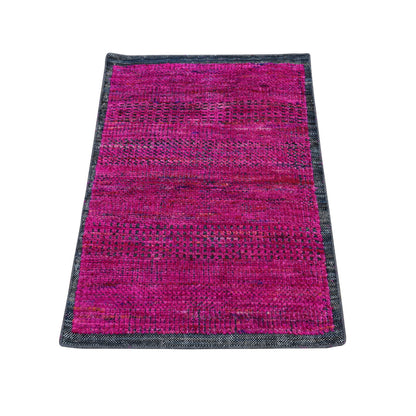 Modern and Contemporary Wool & Silk Hand Knotted Rug Pink 2.0X3.1  -O078336