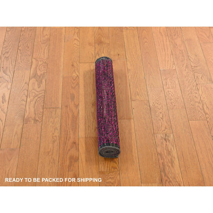 Modern and Contemporary Wool & Silk Hand Knotted Rug Pink 2.0X3.1  -O078336