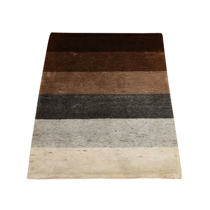 Modern and Contemporary Wool Hand Knotted Rug Multi 2.0X3.0  -O078341