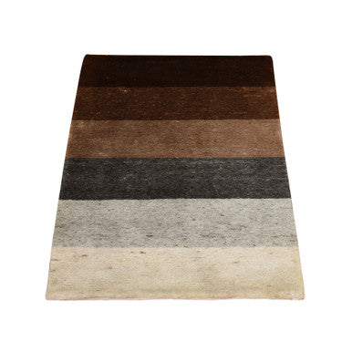 Modern and Contemporary Wool Hand Knotted Rug Multi 2.0X3.0  -O078341