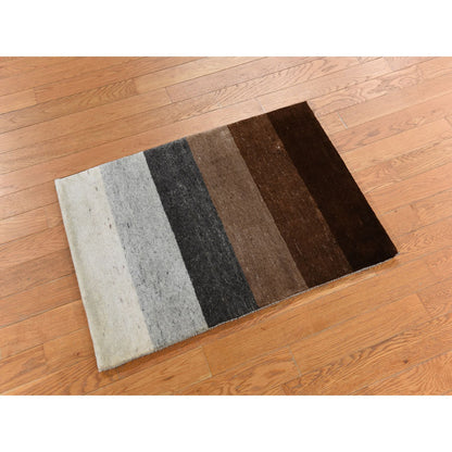 Modern and Contemporary Wool Hand Knotted Rug Multi 2.0X3.0  -O078341
