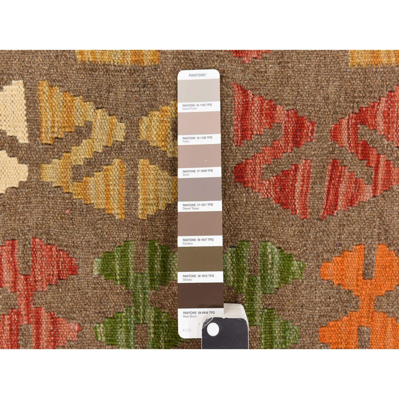 Flateweave Wool Hand Loomed Rug Brown 8.2X9.6  -O078343