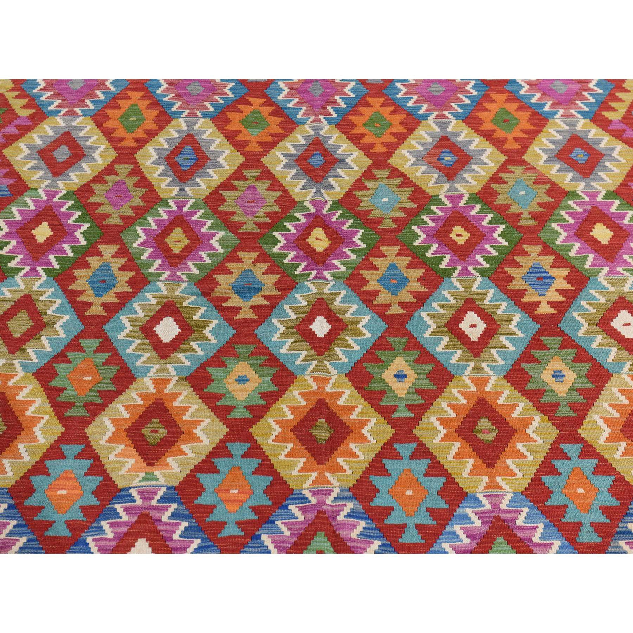Flateweave Wool Hand Loomed Rug Red 8.6X11.0  -O078344