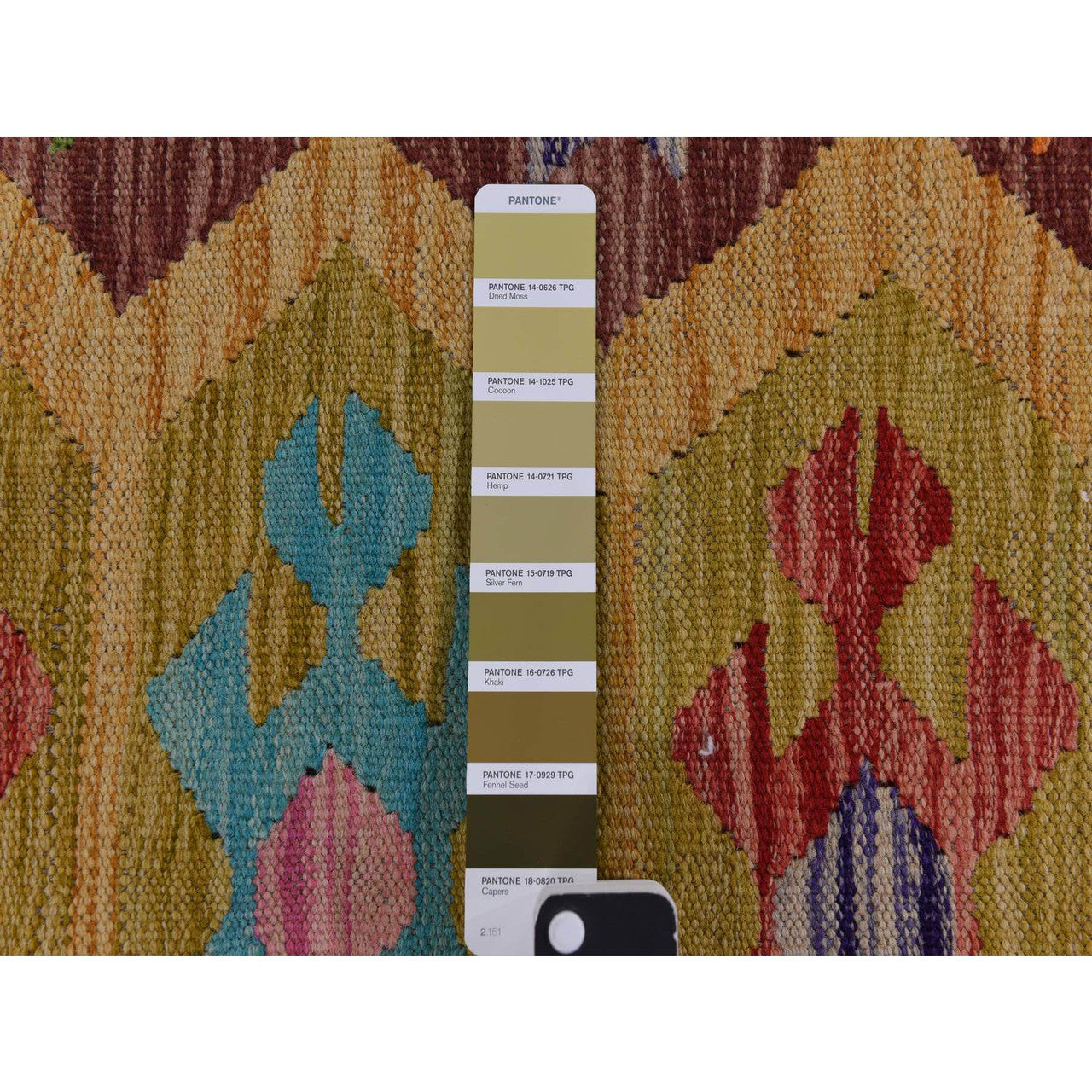 Flateweave Wool Hand Loomed Rug Green 8.3X11.2  -O078345