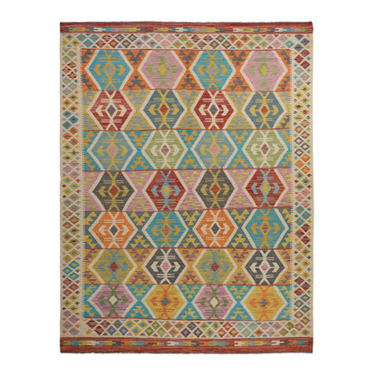 Flateweave Wool Hand Loomed Rug Ivory 8.4X10.10  -O078346