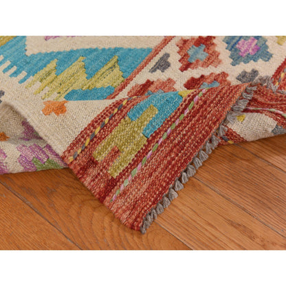 Flateweave Wool Hand Loomed Rug Ivory 8.4X10.10  -O078346
