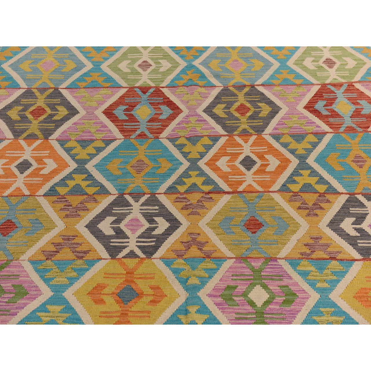 Flateweave Wool Hand Loomed Rug Ivory 8.4X10.10  -O078346