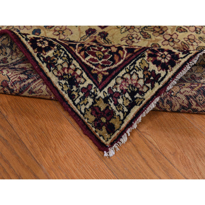 Antique Wool Hand Knotted Rug Red 10.10x15.3 -O078350