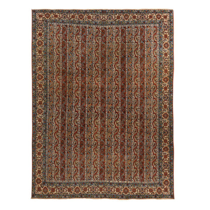 Antique Wool Hand Knotted Rug Red 7.0x10.4 -O078352