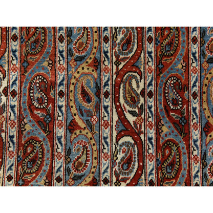 Antique Wool Hand Knotted Rug Red 7.0x10.4 -O078352
