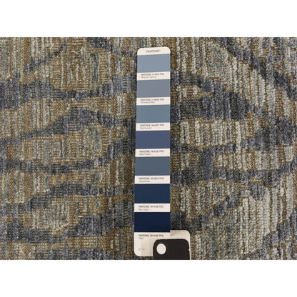 Modern and Contemporary Silk Hand Knotted Rug Grey 8.0x10.1 -O078354