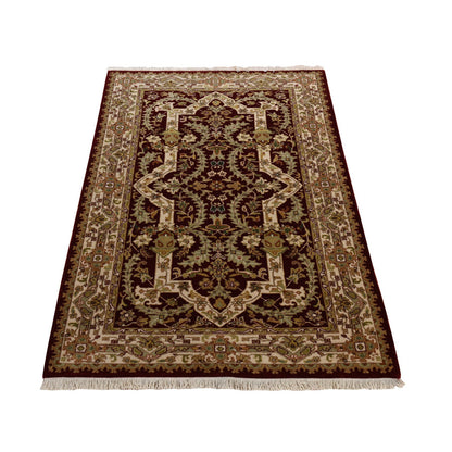 Fine Oriental Wool Hand Knotted Rug Red 3.1x5.0 -O078365