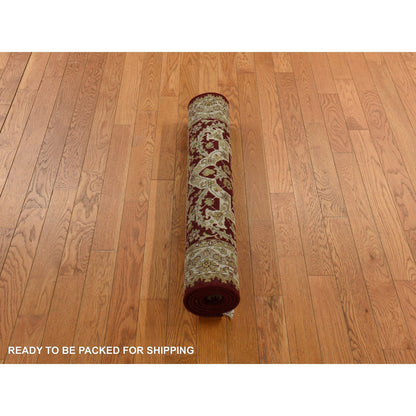 Fine Oriental Wool Hand Knotted Rug Red 3.1x5.0 -O078365
