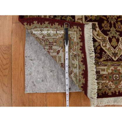 Fine Oriental Wool Hand Knotted Rug Red 3.1x5.0 -O078365
