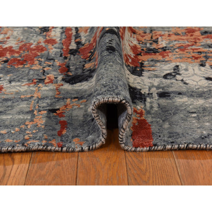 Modern and Contemporary Wool Hand Knotted Rug Red 7.9x10.1 -O078389