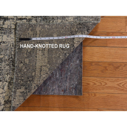 Modern and Contemporary Wool Hand Knotted Rug Grey 6.0x9.0 -O078390