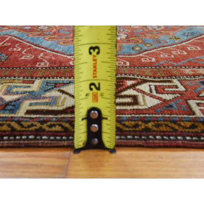 Antique Wool Hand Knotted Rug Red 3.10x5.7 -O078394