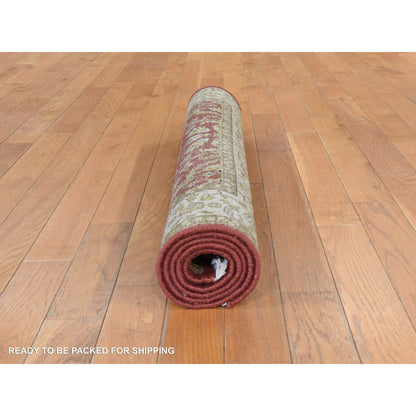 Fine Oriental Wool Hand Knotted Rug Red 3.0x5.0 -O078398