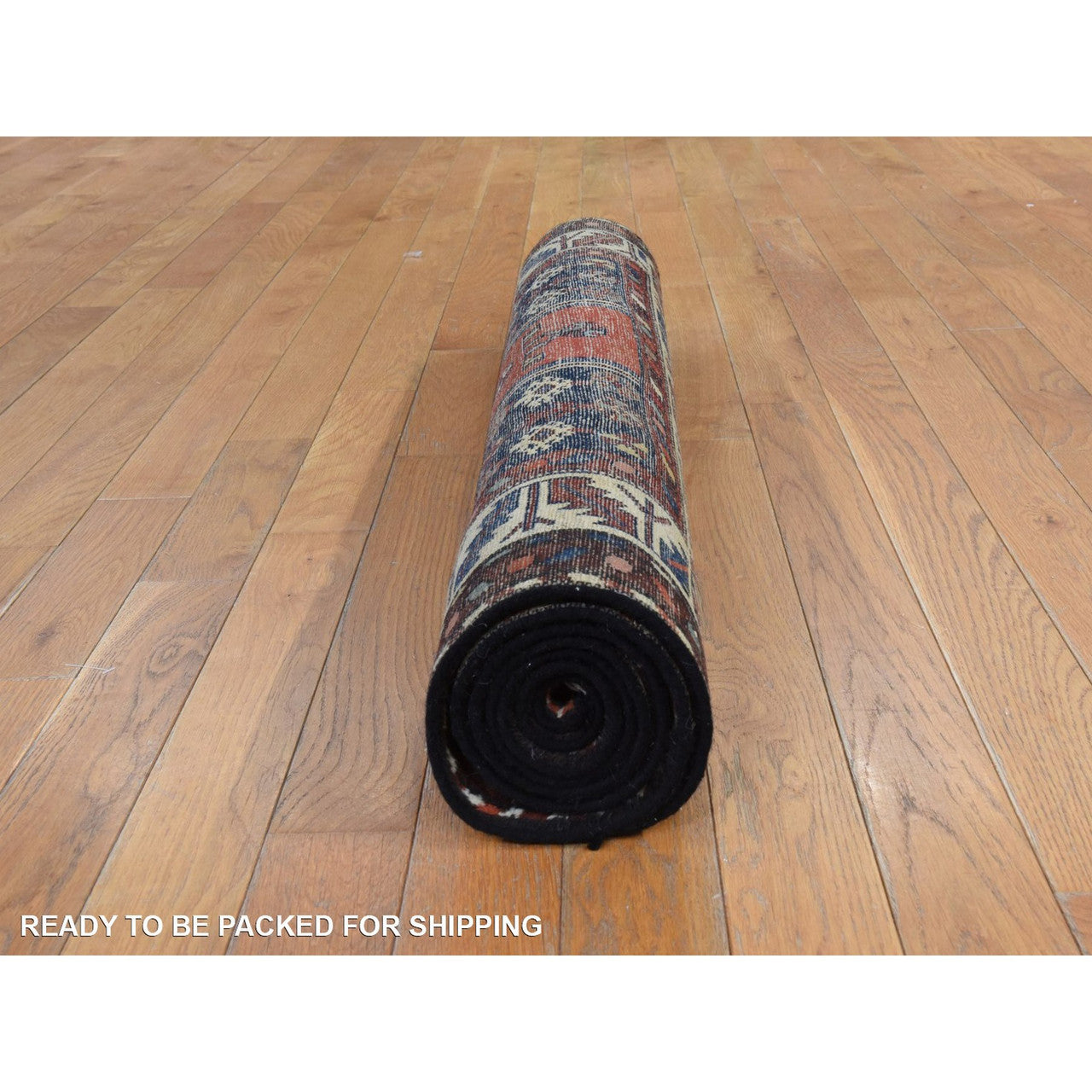Orange 3'3" x 6'3" Antique Hand knotted Wool Rug - Sku: O078401