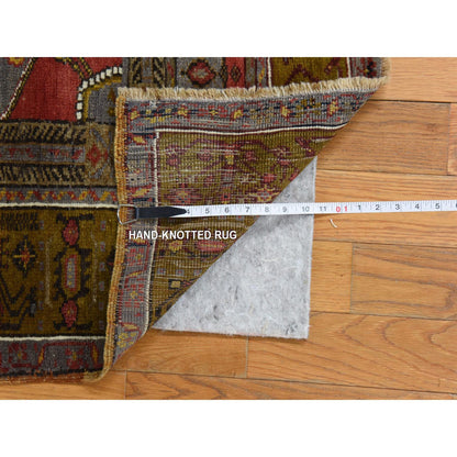 Overdyed & Vintage Wool Hand Knotted Rug Grey 3.10x6.0 -O078404