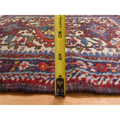 Antique Wool Hand Knotted Rug Ivory 2.3x2.9 -O078408