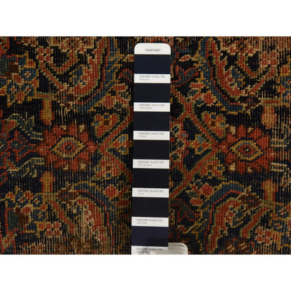 Antique Wool Hand Knotted Rug Blue 1.8x3.3 -O078410