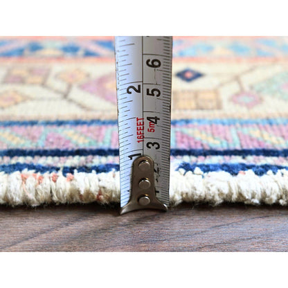 Overdyed & Vintage Wool Hand Knotted Rug Orange 5.0x6.6 -O0786