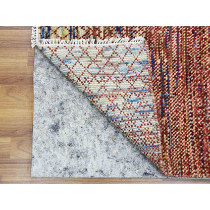 Modern and Contemporary Wool Hand Knotted Rug Red No Border 8.0X10.2 -O079011