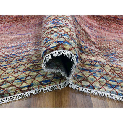 Modern and Contemporary Wool Hand Knotted Rug Red No Border 8.0X10.2 -O079011