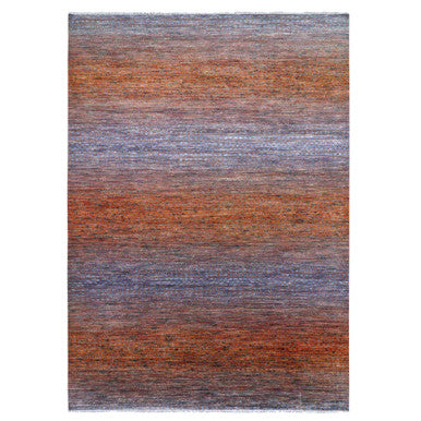 Modern and Contemporary Wool Hand Knotted Rug Orange 10.3x14.0 -O079020