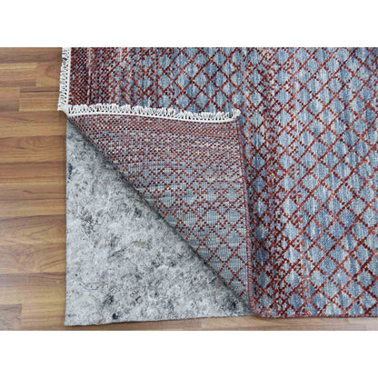 Modern and Contemporary Wool Hand Knotted Rug Red No Border 9.9X14.0 -O079027