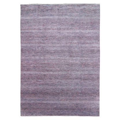 Modern and Contemporary Wool & Silk Hand Knotted Rug Red No Border 10.1X14.0 -O079112