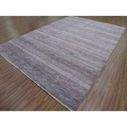 Modern and Contemporary Wool & Silk Hand Knotted Rug Red No Border 10.1X14.0 -O079112