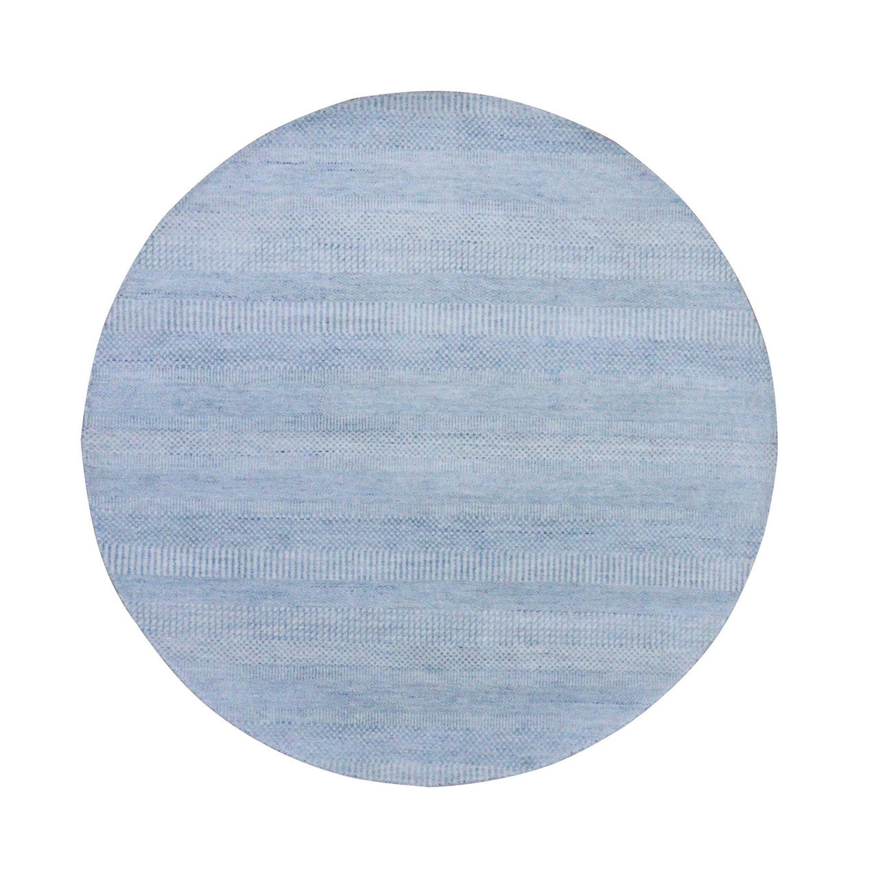 Blue 5'10" x 5'10" Modern and Contemporary Hand knotted Wool/Silk Rug - Sku: O079157