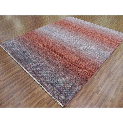 Modern and Contemporary Wool Hand Knotted Rug Red No Border 8.0X9.10 -O079164