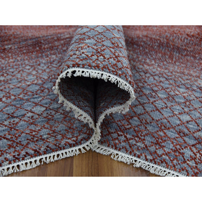 Modern and Contemporary Wool Hand Knotted Rug Red No Border 8.0X9.10 -O079164