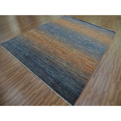 Modern and Contemporary Wool Hand Knotted Rug Orange No Border 8.2X10.5 -O079165