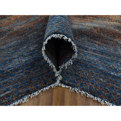 Modern and Contemporary Wool Hand Knotted Rug Orange No Border 8.2X10.5 -O079165