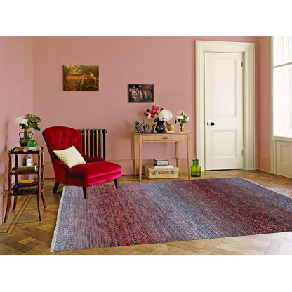 Modern and Contemporary Wool Hand Knotted Rug Red No Border 8.0X9.10 -O079188