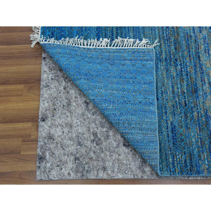 Modern and Contemporary Wool Hand Knotted Rug Blue No Border 8.2X10.0 -O079191
