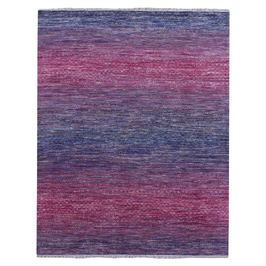 Modern and Contemporary Wool Hand Knotted Rug Pink No Border 8.1X10.2 -O079198