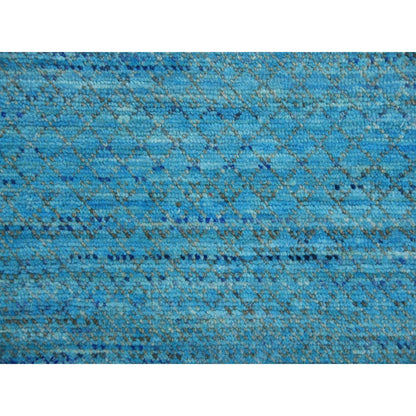 Modern and Contemporary Wool Hand Knotted Rug Blue 8.0x9.10 -O079202