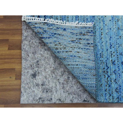 Modern and Contemporary Wool Hand Knotted Rug Blue No Border 8.2X10.2 -O079208